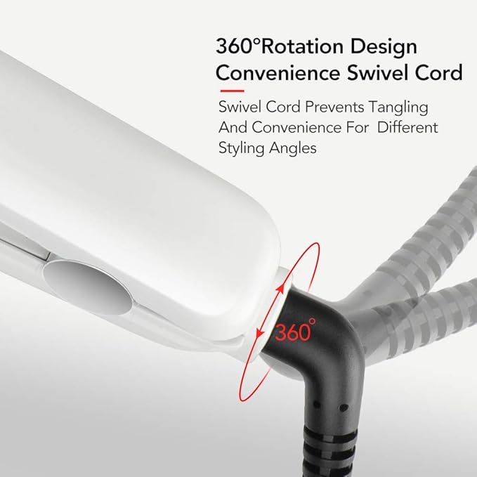 Ultrasonic Hair Treatment Iron with Infrared No Heat Technology Professional Cold Iron for Damaged Hair Recovery Dual Voltage (White)