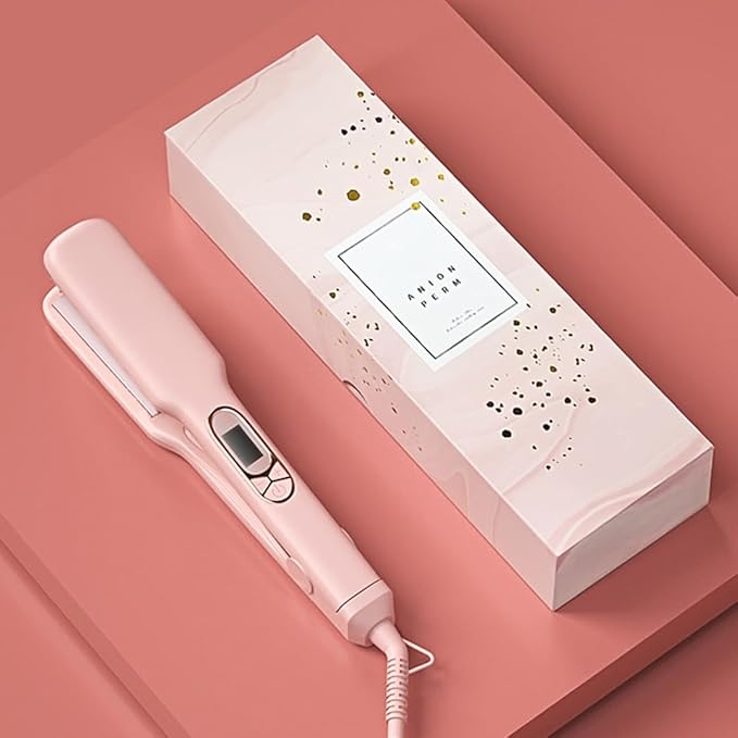 JINRI Volumizing Hair Iron Pumped-Up Volume Adjustable Temp 360 ° Tail Rotation Lasting Hair Volume for Short Or Thin Hair Dual Voltage（100-240V） Pink