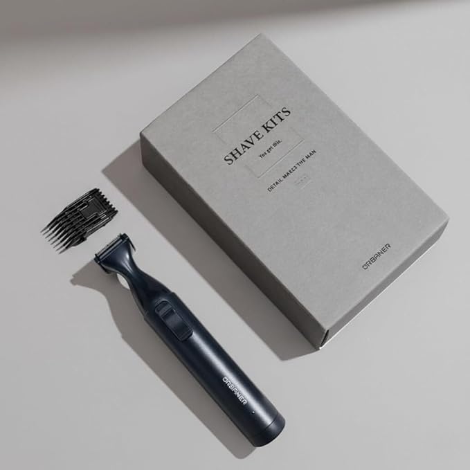 URBANER Precision Mustache Trimmer USB Rechargeable Detail Grooming Tool with Japanese Steel Blade IPX8 Waterproof Lightweight Trimmer