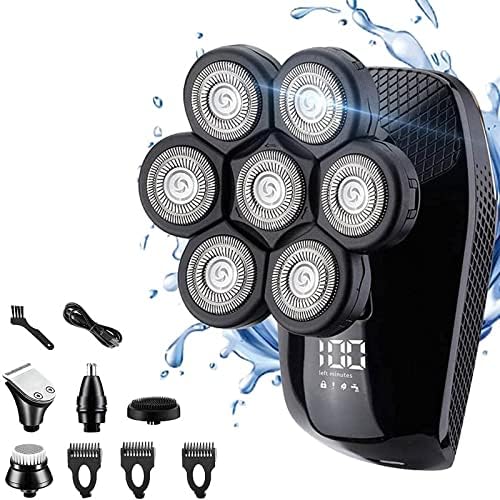 Head Shavers for Bald Men 7 Cutter Head Electric Shaver 7D Razor for Men Head Shavers for Bald Shaver Multifunctional Grooming Kit Waterproof Cordless