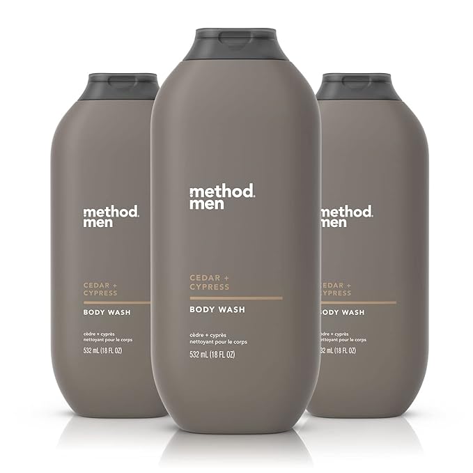 Method Men Body Wash Cedar + Cypress Paraben and Phthalate Free 18 FL Oz &amp Men Body Wash Sea + Surf Paraben and Phthalate Free 18 FL OzSoftening