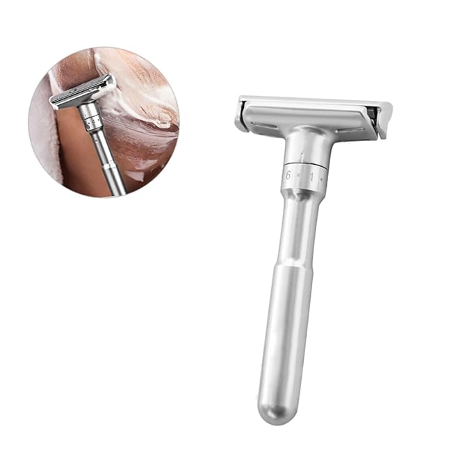 FRCOLOR 2pcs Double Edge Razor for Men Manual Shaving Machine Holder Beard Trimmers Adjustable Shaving Machine Razor Blades