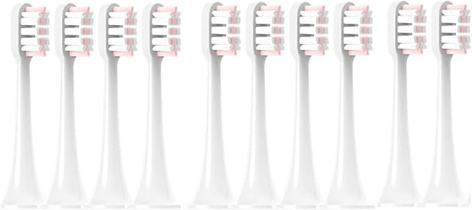 Compatible for 10Pcs T300/T500/T700 Toothbrush Heads Replaceable Refill Nozzles 4Colors(10 Pink)
