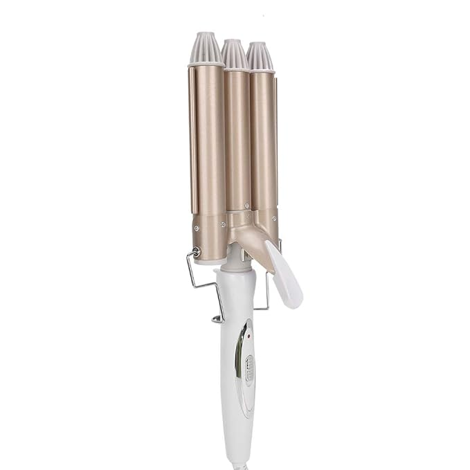 Curling Iron 3 Barrel Curling Iron Durable Curling Wand Salon Hairstyling Waver Hair Crimper Hair Crimper Ceramic Tourmaline Hairdressing Tool 25mm (us)
