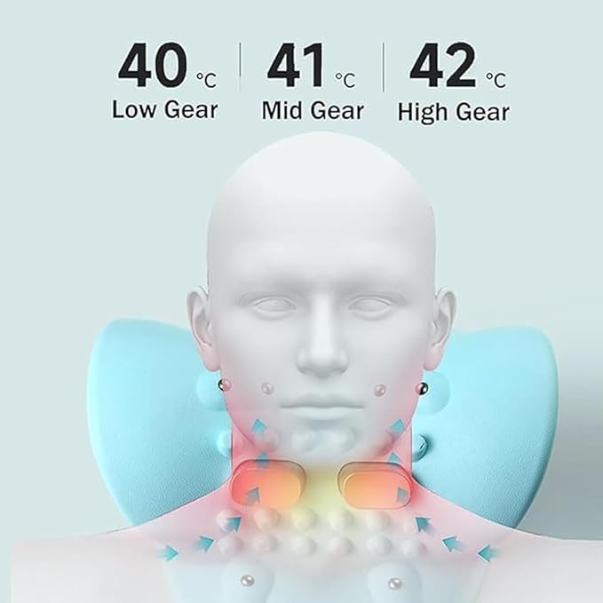 Portable Shiatsu Neck Massager with Heat - 4D Electric Massage Pillow at 26° Angle for Neck and Shoulder Pain Relief - Therapist-Designed Comfort