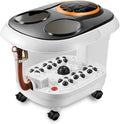 Foot Spa Foot Bath Spa Massager with Heat and Bubbles 6 Massage Rollers Adjustable Temp Soothe &amp Relax Tired Feet (White)