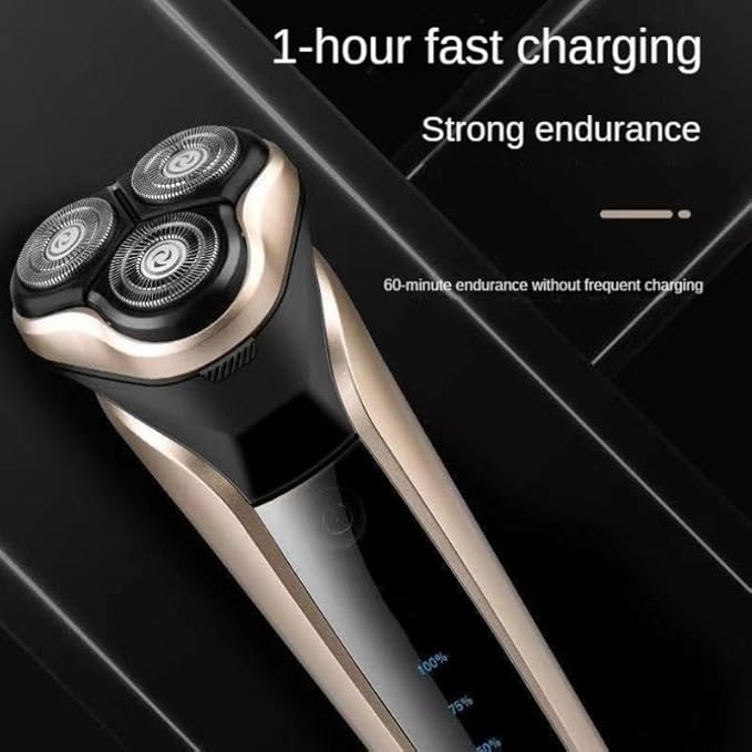 Head Shavers for Bald Men Men's Electric Shaver With LED Power Display/Washable Head/USB Fast Charging Floating Head Home Portable Travel Shaver (Color : Onecolor)