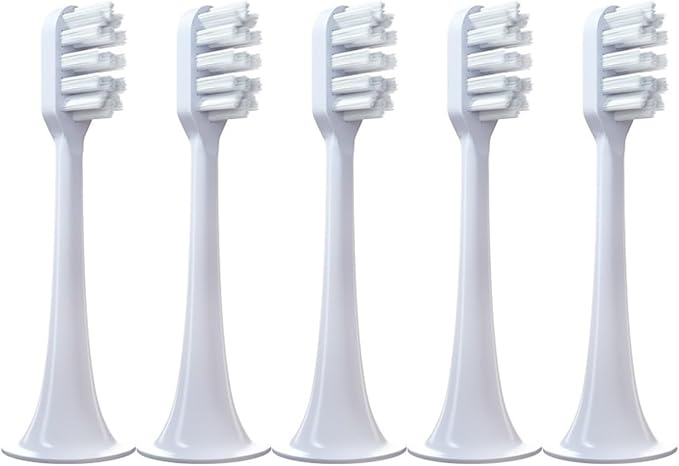 5 PCS Replacement Toothbrush Heads for Xiaomi T300 T500 Sonic Electric Teeth Brush Soft Teethbrush Nozzles(5 White Soft)