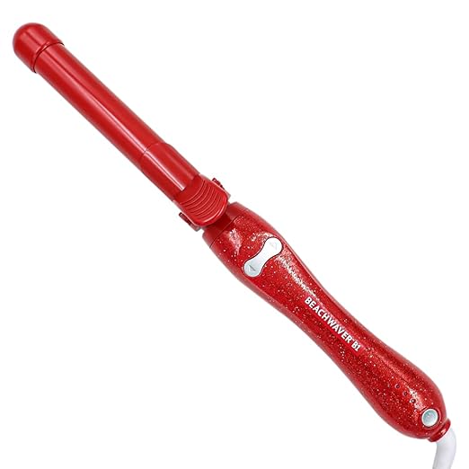 The Beachwaver Co. B1 Rotating Curling Iron - Red Glitter | Automatic 1-Inch Ceramic Curling Iron - Most Common Barrel Size for All Hair Lengths! | Auto-Shut Off Travel-Friendly Dual Voltage