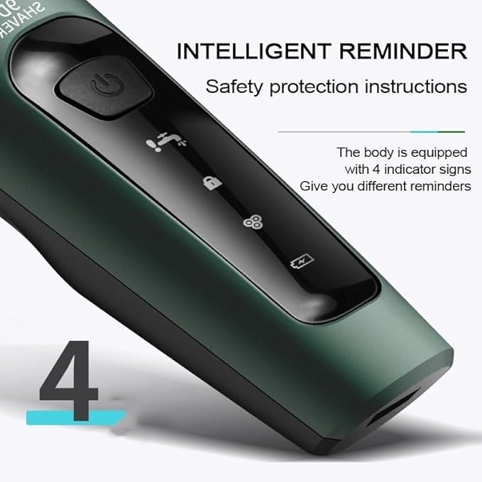 Electric Razor for Men 4 in 1 Smart Electric Shaver LCD Digital Display Three-Head Floating Razor Multi-Function USB Rechargeable Washing Shaver for Men