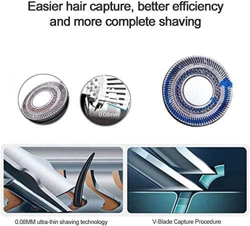 Gifts for Dad 3D Floating Electric Shaver for Men with Smart LCD Screen - Rechargeable Rotary Razor