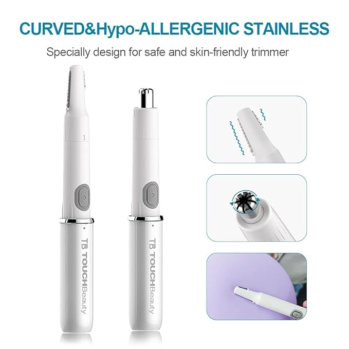 TOUCHBeauty Hair Trimmer for Face Eyebrow Nose Bundle with Electric Nail Drill 12 in 1