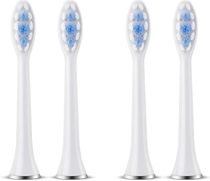Compatible for SUBORT S7 Replacement Brush Heads - Super Sonic Toothbrush Accessories(4 White Brush Head)