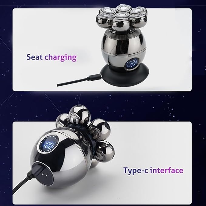 Head Shavers for Bald Men 5 In 1 Electric Head Shaver For Bald Men 7D Floating Cutter Beard Trimmer Clipper IP68 Waterproof Shaving USB Charging