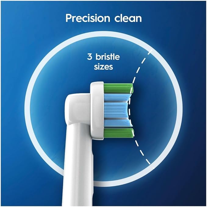 Oral-B Precision Clean Electric Toothbrush Head with CleanMaximiser Technology Excess Plaque Remover Pack of 12 Toothbrush Heads Suitable for Mailbox White