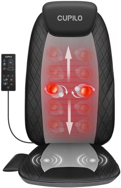 Back Massager for Pain Relief Deep Tissue - Shiatsu Back Massager with Heat for Chair Massage Chair Pad Back Support Inflatable Flap Chair Massage Seat Cushion Gifts for Men Dad