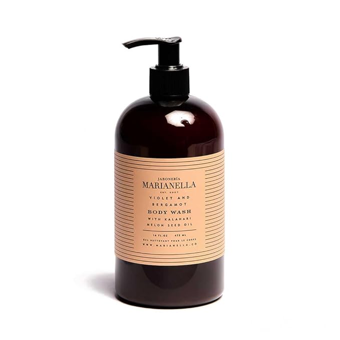 Jaboneria Marianella Violet &amp Bergamot Body Wash 16 oz – Botanical Moisturizing Cleanser with Coconut Olive &amp Jojoba Oils Aloe &amp Kalahari Melon