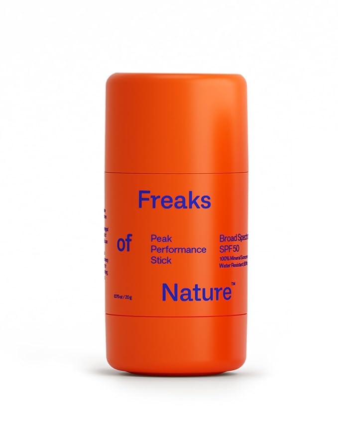 Peak Performance Sun Stick SPF 50 | 100% Mineral Sunscreen | Lightweight 40-Min Water-Resistant | Plant-Based Eco-Friendly Reef-Safe Cruelty-Free | All Skin Types | 0.70 oz | Pack of 2