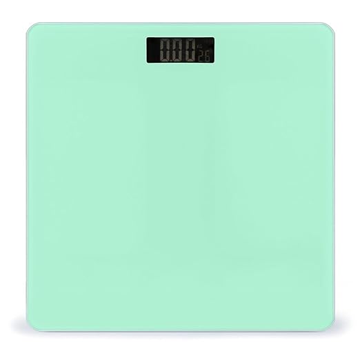 Women's Fashion Automatic Switch Digital Bathroom Weighing Scale Smart Scale Light Blue