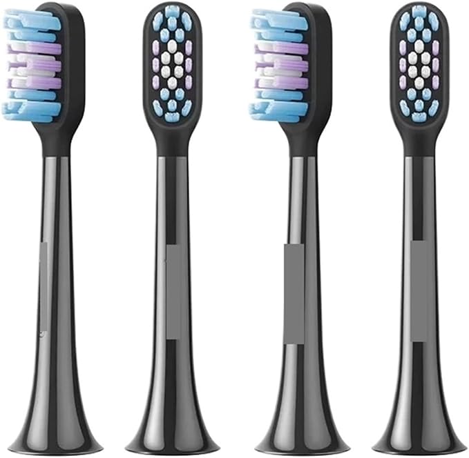 Compatible for Electric Toothbrush Head T501/T501C Full Effect Bright White Clean Caring Replace Teeth Heads 2/4 PCS(4pcs Black)
