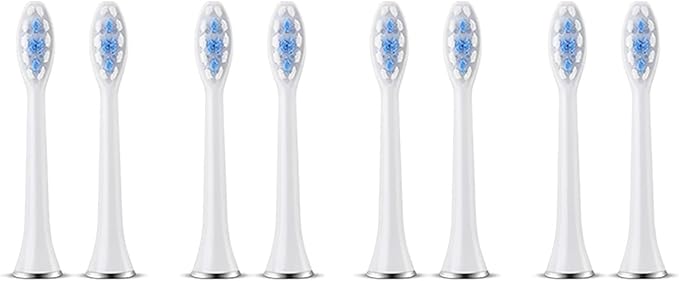 Compatible for S7 Brush Heads Super Sonic Electric Toothbrush Accessories Replacement(8 White Brush Head)