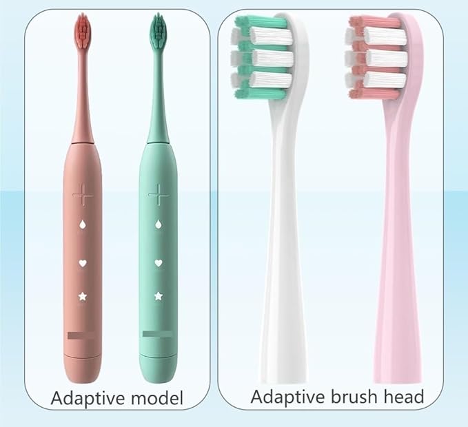 10/pcs Suitable Sonic Electric Toothbrush Heads Compatible for with Replacement Tooth Brush Bristles(Gray)