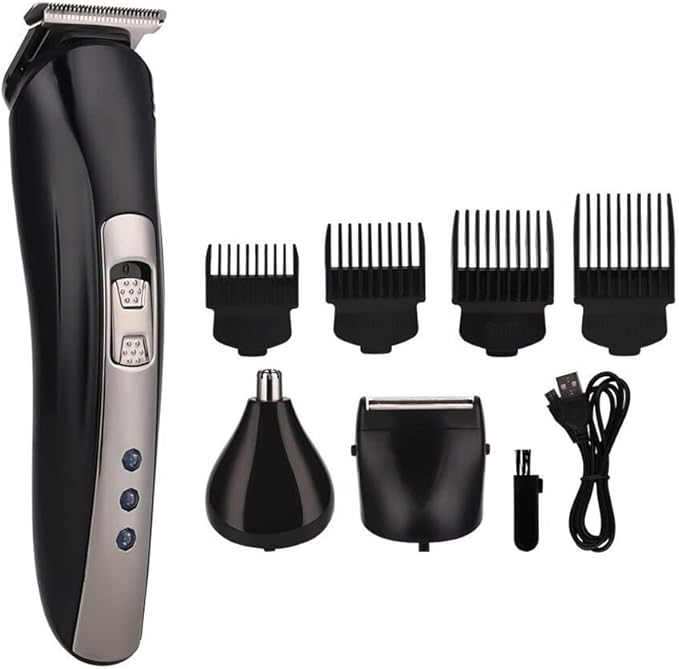 Professional Hair Clippers for Men 3 in 1 Barber Rechargeable Hair Clipper Nose Trimmer Shaver Beard Razor Men Shaving Machine 4 Limit Combs Haircut Grooming