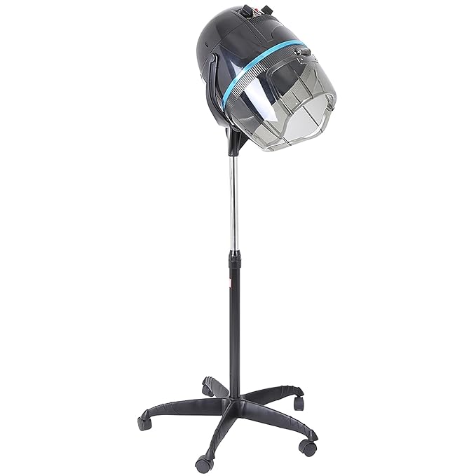 Professional Floor Bonnet Hair Dryer with Wheels Stand Up Rolling Hair Dryer Stand Hair Dryer Hair Bonnet Dryer Salon Hair Styling Tools Hair Dryer with Wheels Adjustable Hooded