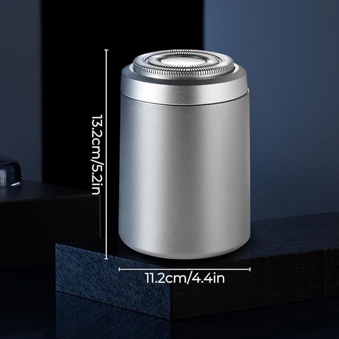 Mini Electric Razor for Men 2023 New Upgrade Mini Shave Portable Electric Shaver USB Rechargeable Shaver Easy One-Button Use Suitable for Home Car Travel Father's Day Gift (Silver)