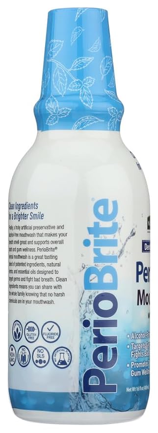 Nature's Answer Periowash Alcohol-free Mouthwash Wintermint 16 Ounce (Pack of 12)