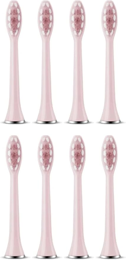 Replacement Toothbrush Heads Compatibility for Revyline RL010 Electric Accessories Nozzles Bristles(8PCS Pink)