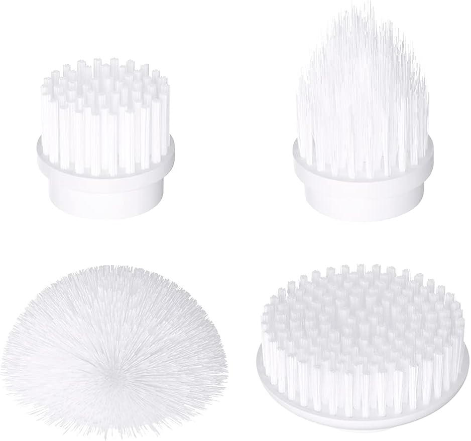 Tilswall M3 Brush Heads 4 Pack Replacement Brush Heads for Electric Spin Scrubber Cordless Shower Scrubber Rotating Cleaning Brush for Tile Grout/Floor/Tub/Bathroom