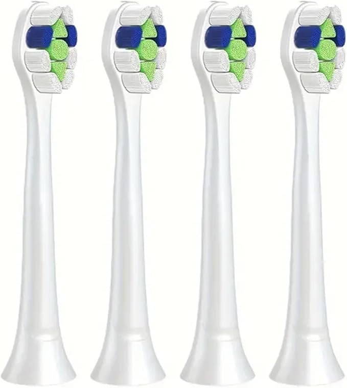 White H6063/67 Replacement Brush Heads Diamond Clean White 3 6 9 Series Electric Toothbrush(4PCS)