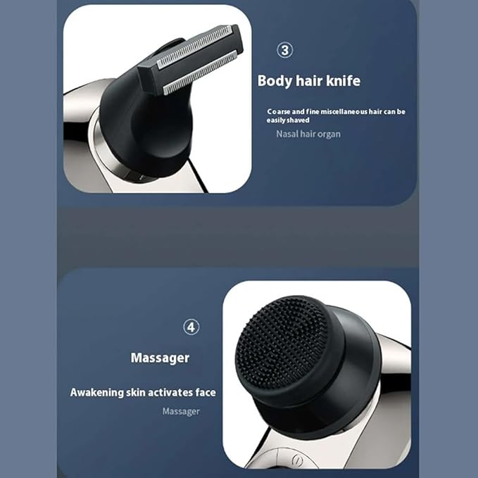 9.0 Shaver Pro Head Shaver Full-Body Shaving Made Simple – Head Face Body &amp Below The Waist (Silver-Set)