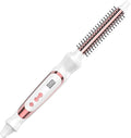 Thermal Brush 0.5 Inch Curling Iron Volumizing Heated Round Brush 1/2 Inch Ceramic Tourmaline Heated Hot Multifunctional Styler Curling Wand (White 0.5 inch)