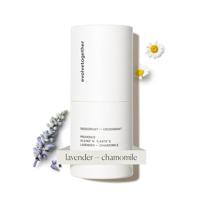 evolvetogether Aluminum Free Natural Deodorant for Women &amp Men | Lavender &amp Chamomile | Neutralizes Odors Soothes Skin | Vegan Cruelty-Free Baking Soda Free | Provence 1.69 Oz