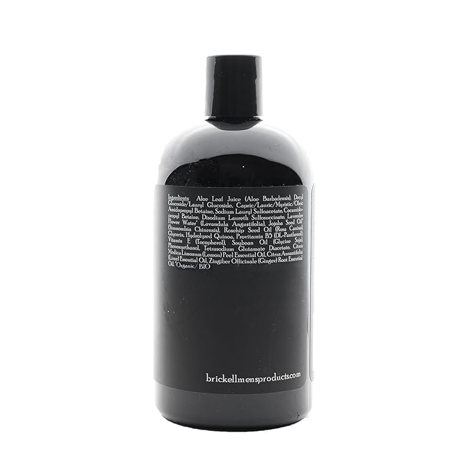 Brickell Men's Rapid Wash Natural and Organic 3 in 1 Body Wash Gel for Men 16 Ounce Spicy Citrus Scent