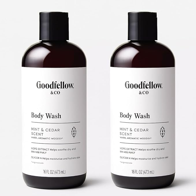 Goodfellow Moroccan Mint &amp Cedar Body Wash 16 fl oz Body wash Moistitizing Formula (pack of 2)