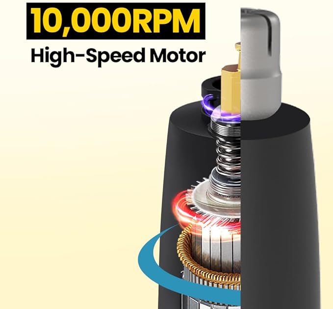 Gorilla Technique Nose Ear Hair Trimmer for Men 10000RPM 4 in 1 Nose Eyebrow &amp Facial Hair USB-C Rechargeable Battery Waterproof Heads Korean 4 Heads