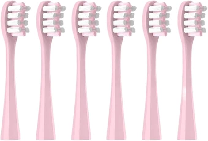 12pcs Toothbrushes HeadCompatible for Usmile Y1S/Y4/U1/U2/U3/P1/P4 Soft Dupont Sonic Electric Toothbrush Clean(6AngularPink)