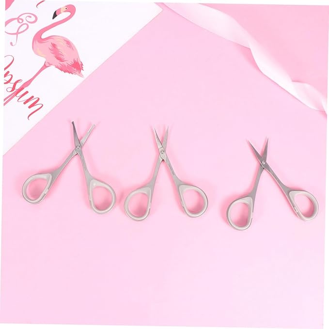 Baluue 6pcs Nose Hair Scissors for Women Men Eyebrow Trimmer Vibrissa Scissor Stainless Steel Scissors Beauty Care