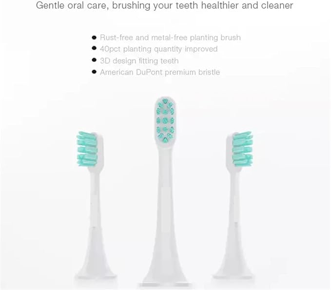Compatible for Xiaomi Mijia 3/6PCS Replacement Toothbrush Heads - T300/T500 Sonic Toothbrush Oral Hygiene Clean(3PCS Sensitive Heads)