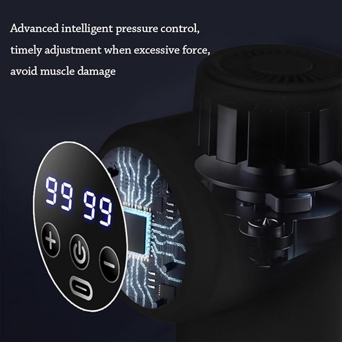 DADA Massage Gun Deep Tissue Upgrade Deep Tissue Back Massager Super Quiet Electric Massager for Treatment Relax Portable Percussion Muscle Massager Gun LED Touch Display