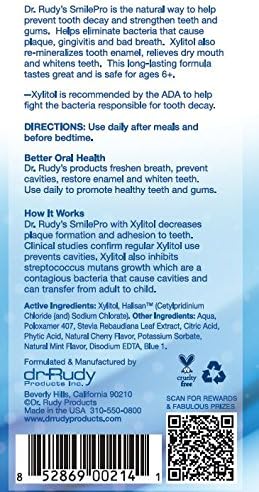 Dr Rudy's SmilePro PM Nighttime Mouth Rinse 2 Pack