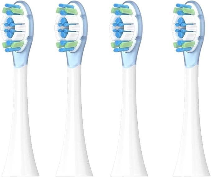 4/8PCS Replacement Brush HeadsCompatible for XIAOMI MIJIA MES609/610 Pro Electric Toothbrush(4 pcs Blue)
