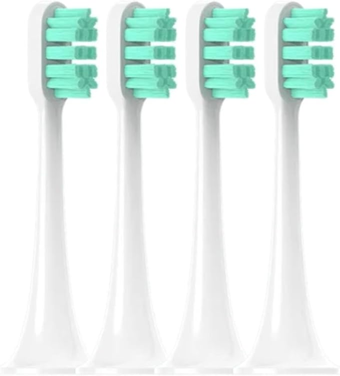 Replacement Brush HeadsCompatible for xiaomi T300/T500/T700 Sonic Electric Toothbrush Soft Bristle Nozzles with Caps Sealed Package(4Green)