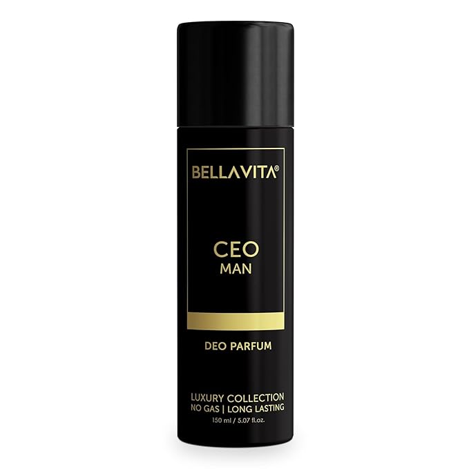Bella Vita Luxury Ceo Man Body Parfum No Gas Spray Deodorant | Office Wear Body Parfum Deo For Men With Long Lasting Notes Of TonkaAgarwood | Premium &amp Luxury Fragrance For Men |1 Count
