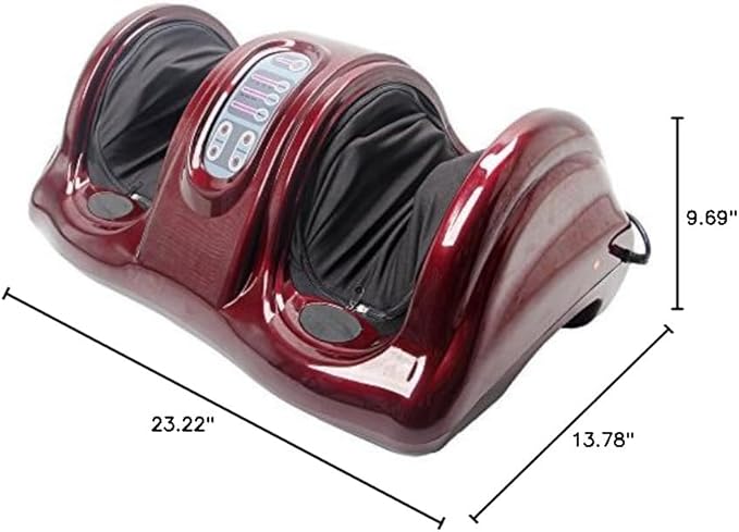 Foot Massager for Foot Ankle Nerve Pain with Remote Control 3 Gears Massage Speed 5 Massage Modes with Remote (Red)