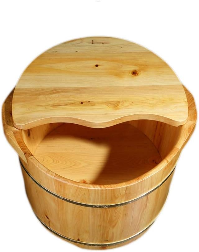 Katzowen Foot Massager Spa Foot Tub Household Foot Bath Wooden Foot Basin Foot Tub Household Pedicure Basin Foot Massage Basin41 * 25 * 31cm