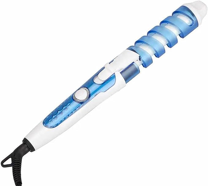 Automatic Spiral Hair Curling Iron Wave Hair Stick Spiral Easy-to-use Curling Wand Long-Lasting Salon-Quality Curls and Waves (Color : Blue)